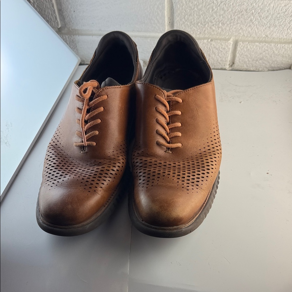 Cole Haan Tan Leather Oxfords